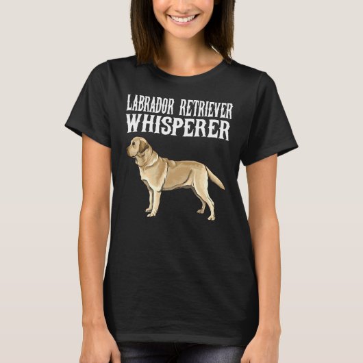 T-shirt Yellow Labrador Retriever Whisperer Chien (Devant)