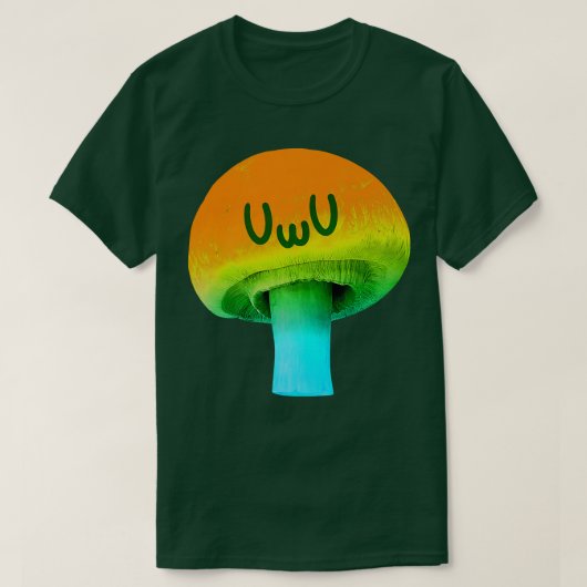 T-shirt Yellow Mushroom Anime (Design devant)