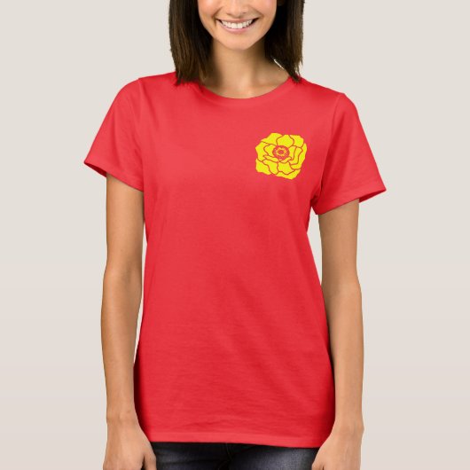 T-shirt Yellow Peony Flower (Devant)