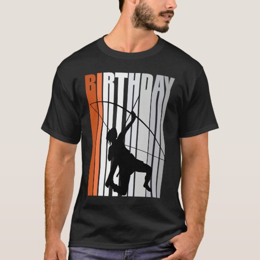 T-shirt Yellow Retro Archer Archery Bow Arrow Teenagers (Devant)
