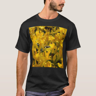 T-shirt Yellow rhododendron blooming