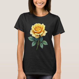 T-shirt Yellow Rose Flower Gardening Gardener