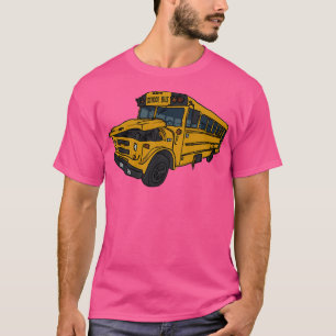 T-shirt Yellow School Bus Rusty Old Bus