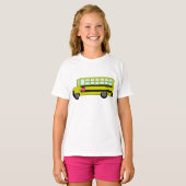 T-shirt Yellow School Bus with Stop Sign (Devant entier)