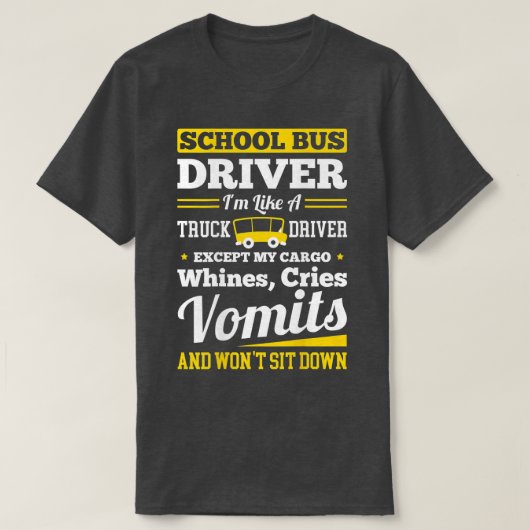 T-shirt Yellow Shuttle Bus (Design devant)