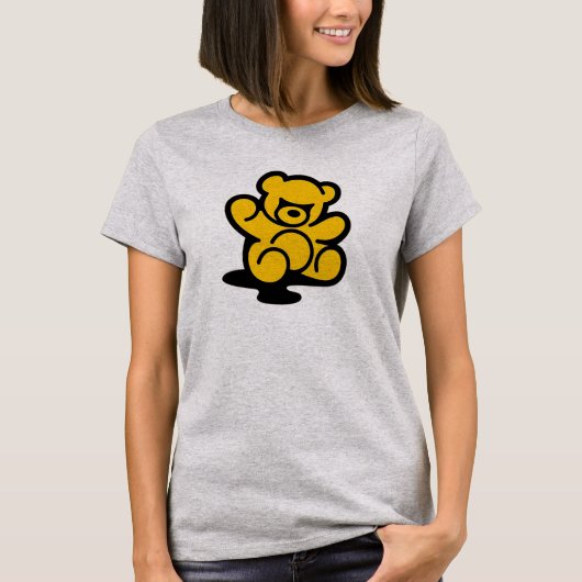 T-shirt Yellow Teddy Trouble (Devant)
