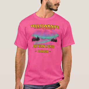 T-shirt Yellowknife - Aurora Boreal - Territoires du Nord-
