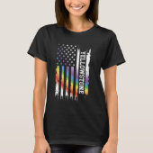 T-shirt Yellowstone États-Unis Arc-en-ciel détendu avec US (Devant)