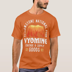 T-shirt Yellowstone National Park Bear Shirt Wyoming Vinta