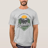 T-shirt Yellowstone Ne Pet Pas Le Bison Des Vaches Fluffan (Devant)