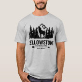 T-shirt Yellowstone Wolf Wyoming (Devant)