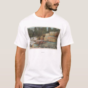 T-shirt Yellowstone, WYView de terrasse d'ange