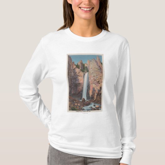 T-shirt Yellowstone, WYView des automnes de tour (Devant)