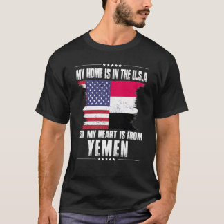 T-shirt Yemeni American Patriot Grown Proud Home Heart USA