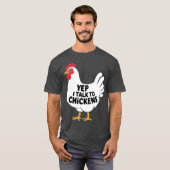 T-shirt Yep i talk to Chickens Farmer retro (Devant entier)
