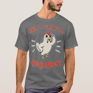 T-shirt Yep Je Parle À Poulet Conception Poulet Agricole C