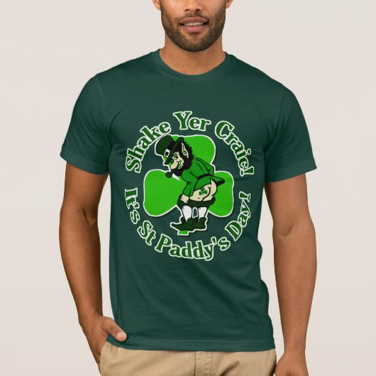 T-shirt YER Craic de secousse c'est jour de St Paddys (Devant)