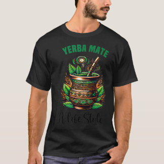 T-shirt Yerba Mate Thé Boire Drôle Thé Amant Gra Lifestyle