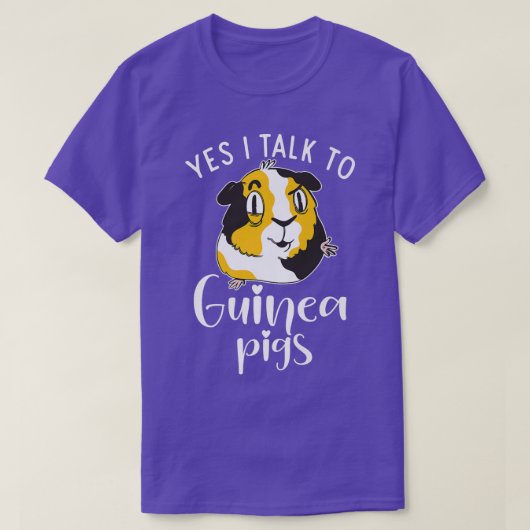 T-shirt Yes i talk to Cute Guinea Pigs Premium  (Design devant)