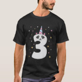 T-shirt Yes I'M 3 Panda Themed 3Rd Py (Devant)