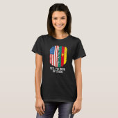 T-shirt Yes I'm Both Of Them Half American Half Cameroonia (Devant entier)