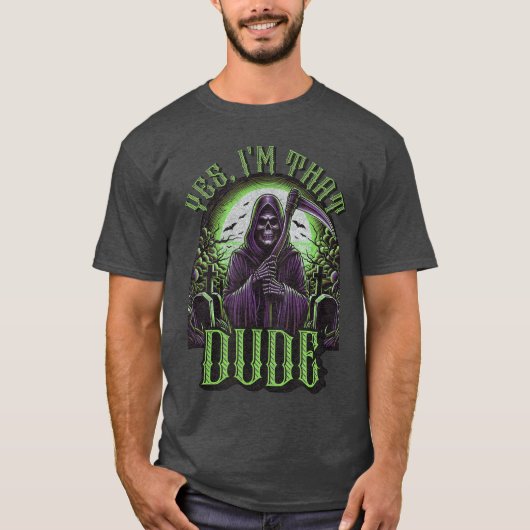 T-shirt Yes Imhat Dude Scary Horror Apparel Funny Cool fam (Devant)