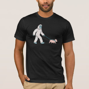 T-shirt Yeti Marcher Mini Cochon Cryptozoologie Animal