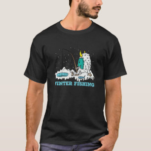 T-shirt Yeti Ours Polaire Pêche Sur Glace En Hiver À L'Eau