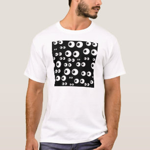T-shirt yeux blancs noirs