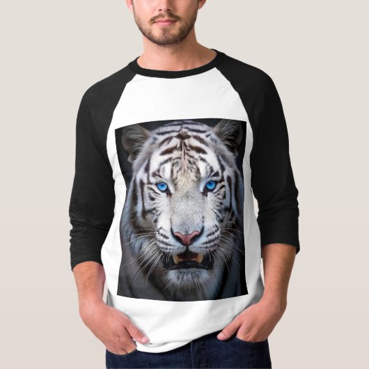 T-shirt Yeux Bleus Blancs (Devant)