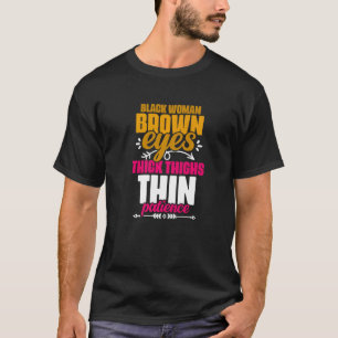 T-shirt Yeux Brown Épais cuisses Femme Noire Épaisse Cuiss