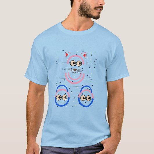 T-shirt yeux chats (Devant)