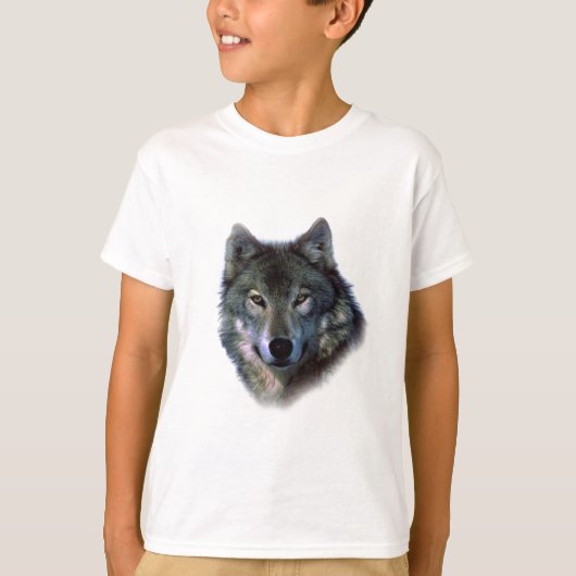 T-shirt Yeux de loup gris (Devant)