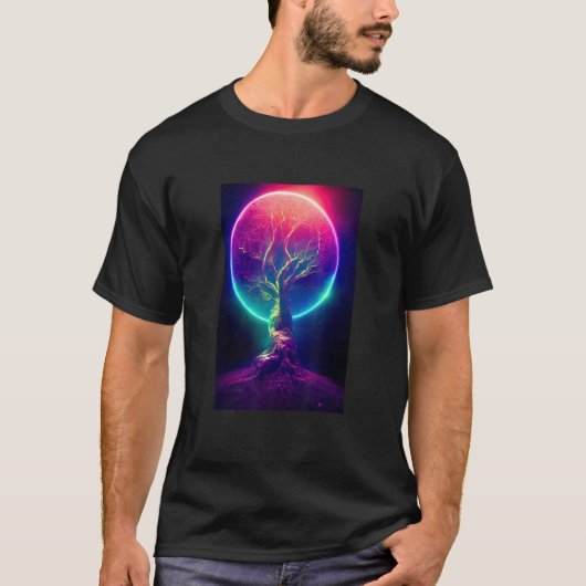 T-shirt Yggdrasil World Tree of Life Viking Celtric Unique (Devant)