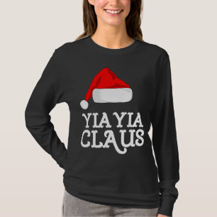 T-shirt Yia-Yia Claus Casquette de Noël Pj Groupe de jumel