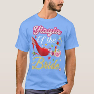 T-shirt Yiayia De La Mariée Joyeuse Mariage Flower Rose Ch