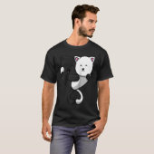 T-shirt Yin et yang chats chinois Raglan Baseball (Devant entier)