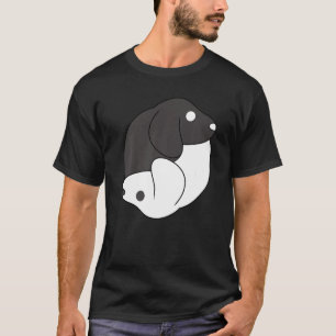 T-shirt Yin et Yang Chien Pose Chien Thème Méditation Acro