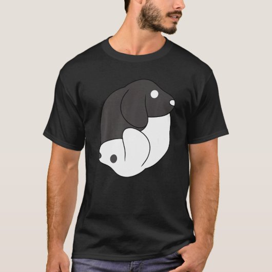 T-shirt Yin et Yang Chien Pose Chien Thème Méditation Acro (Devant)