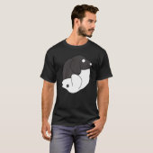 T-shirt Yin et Yang Chien Pose Chien Thème Méditation Acro (Devant entier)