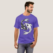 T-shirt Yin Et Yang Koi Fish Premium (Devant entier)