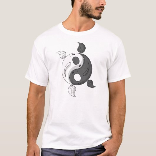 T-shirt Yin et Yang, la chemise légère masculine de Koi (Devant)