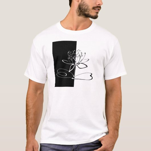 T-shirt Yin Yang Black Lotus Blossom (Devant)