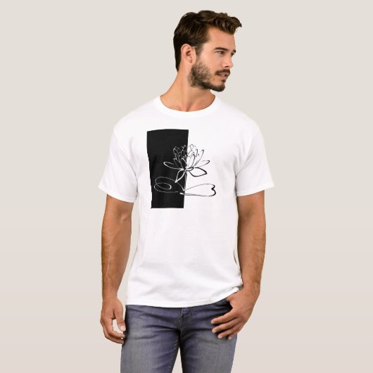 T-shirt Yin Yang Black Lotus Blossom (Devant entier)