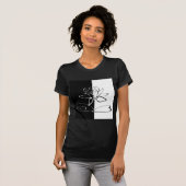 T-shirt Yin Yang Black Lotus Blossom (Devant entier)