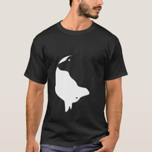 T-shirt Yin Yang Border Collie Chien Drôle Symbole Zen Méd