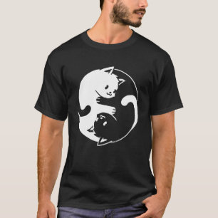 T-shirt Yin Yang Chat Cute Spiritualité Zen Méditation Bal