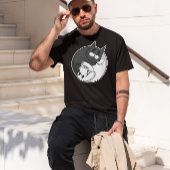 T-shirt Yin Yang Chat Et Chien Mignonne