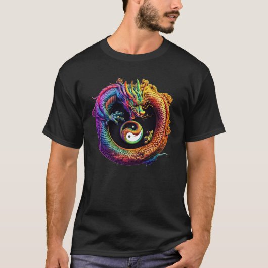 T-shirt Yin Yang Dragon (Devant)