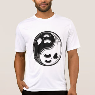 T-shirt Yin Yang fantôme noir et blanc